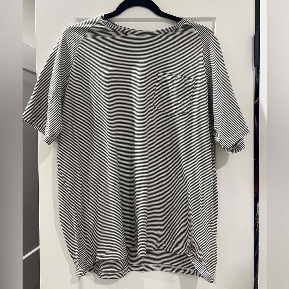 Massimo Dutti Green Striped T-Shirt